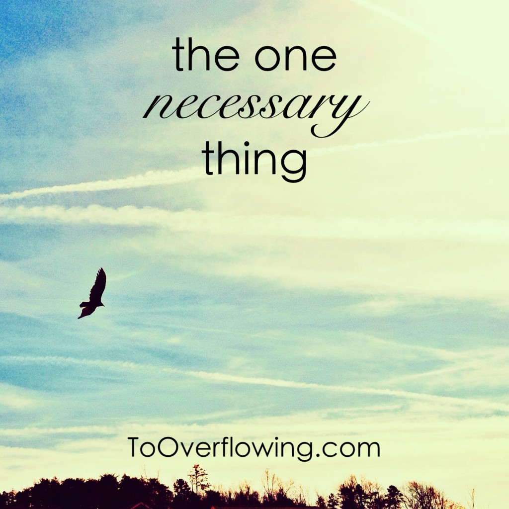 the one necessary thing