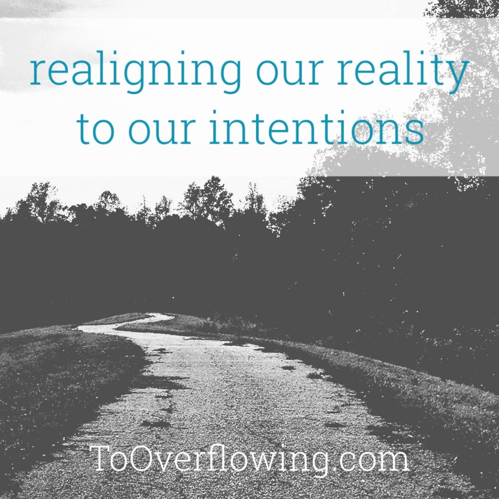 realigning our reality to our intentions